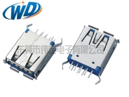 凌海东莞工厂直销 USB 3.0 插口AF 180度 卷边 H=14.50mm