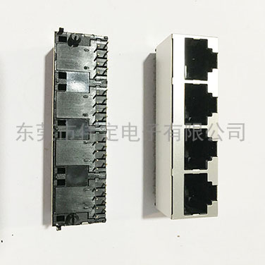 52 1x4 四口RJ45网络插座带屏蔽