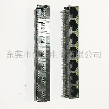 56 1x7全塑带灯可拼接rj45母座