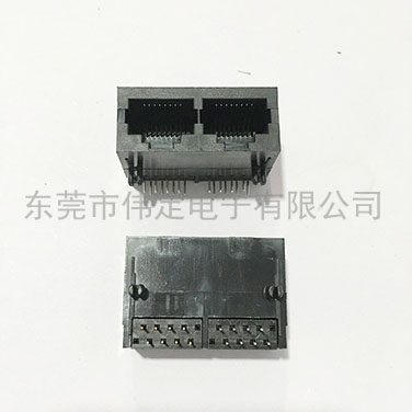 59 1X2全塑双口RJ45连接器