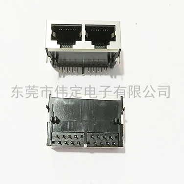 59 1X2双联体 RJ45 8P8C带壳