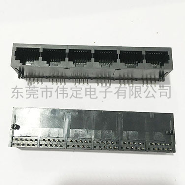 59 1X6全塑 RJ45连接器 6口网络接口